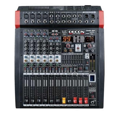 Decon DMP-8P Profesyonel 2x650 Watt Power Mixer - 1