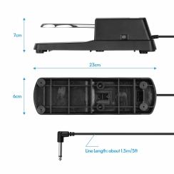 Larkin SP01 Sustain Pedal Switchli - Piyano Pedalı - 4