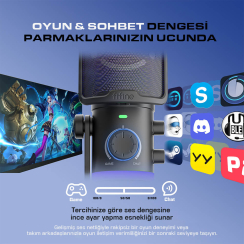 Fifine Ampligame AM6 USB RGB Oyuncu Yayıncı Bilgisayar Mikrofonu - 5