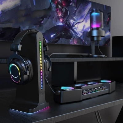 Fifine Ampligame S3 Gamer Oyuncu Yayıncı Youtuber Bilgisayar RGB Kulaklık Standı - 3