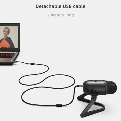 Fifine K678 USB - Condenser - Stüdyo - Oyuncu - Podcast - Yayıncı - Youtuber - PC/PS - Bilgisayar Mikrofonu - 4