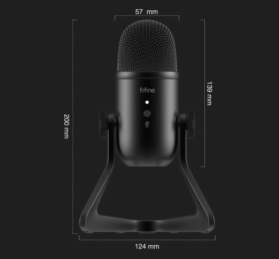 Fifine K678 USB - Condenser - Stüdyo - Oyuncu - Podcast - Yayıncı - Youtuber - PC/PS - Bilgisayar Mikrofonu - 5