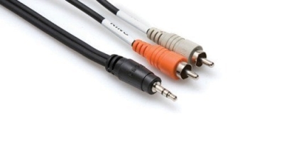 Hosa 3.5 mm. TRS (M) <-> Dual RCA (M) Stereo Breakout kablo, 1 Mt. - 1