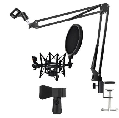 König Akrobat Sehpa + Pop Filtreli Shock Mount Set - 1