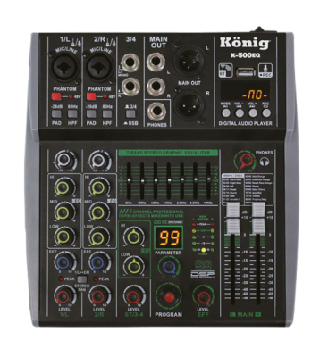 KÖNİG K500 4 KANAL DECK MİKSER - 1