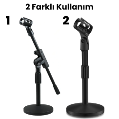 Larkin DS21 Profesyonel Ağırlıklı Podcast Masaüstü Mikrofon Standı - 2