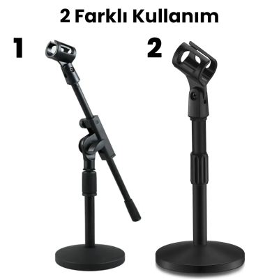 Larkin DS21 Profesyonel Ağırlıklı Podcast Masaüstü Mikrofon Standı - 2