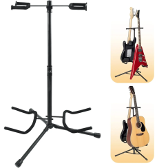 Larkin GS20 Kilitli Çoklu 2li (İkili) Gitar Bağlama Standı Sehpası 