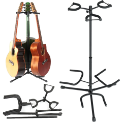 Larkin GS30 Kilitli Çoklu 3lü (Üçlü) Gitar Bağlama Standı Sehpası 