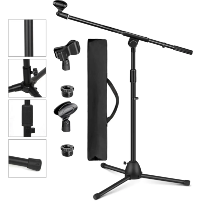 Larkin MS200 Üst Kalite Profesyonel Mikrofon Standı (Taşıma Çantası ve Tutacaklı) - 1