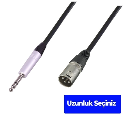 Larkin XLR Erkek - TRS Jak Balanslı Amfi Hoparlör Kablosu - 1