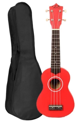 Puka Pk-10 Soprano Ukulele Kırmızı (KILIF HEDİYE) - 1