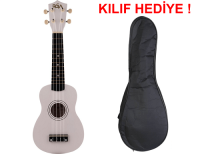 Rosa RU002-WH Soprano Ukulele Beyaz (Kılıf Hediye) - 1