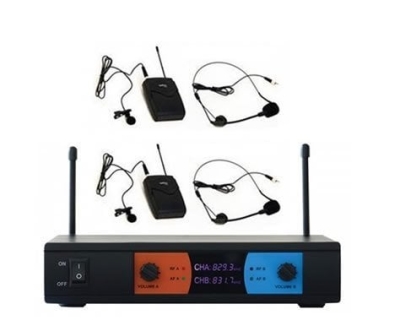 Spekon Vocal 10 Çift Yaka ve Headset Kafa Telsiz Kablosuz Mikrofon - 1