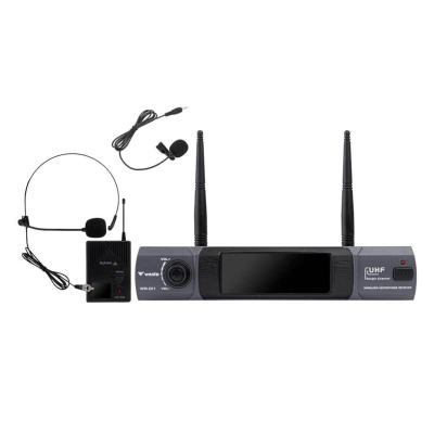 Westa WM-201T UHF Telsiz Kablosuz Yaka ve Kafa Headset Mikrofon Seti (5G Uyumlu Yeni Frekans) - 1